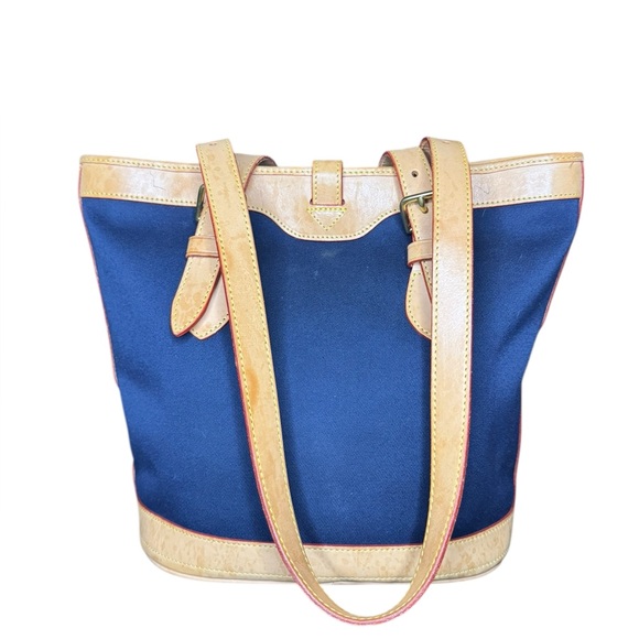 Dooney USA Cabriolet Canvas and Leather Bucket Bag - Picture 9 of 13